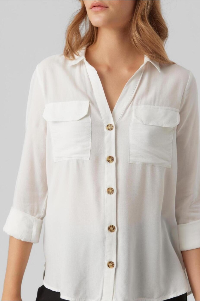 blouse shirt snow vero noos moda white new l/s vmbumpy 10275283