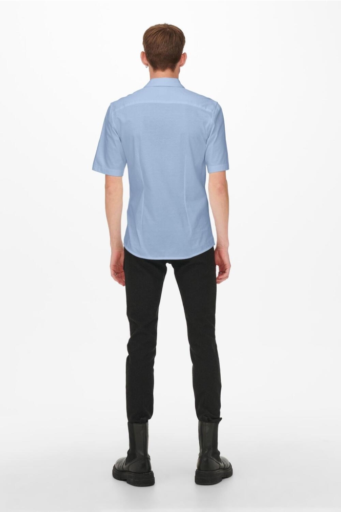 ONSMILES SS STRETCH SHIRT 22021966 Cashmere Blue