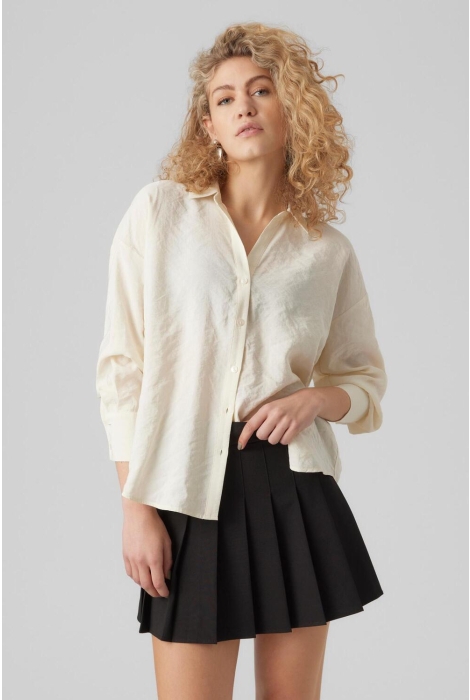 vmqueeny ls oversize 10289349 vero antique shirt white blouse n wvn ga moda