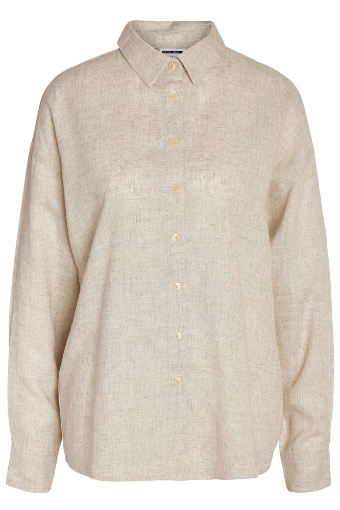 NMLEILANI L/S LOOSE SHIRT NOOS 27026486 Natural