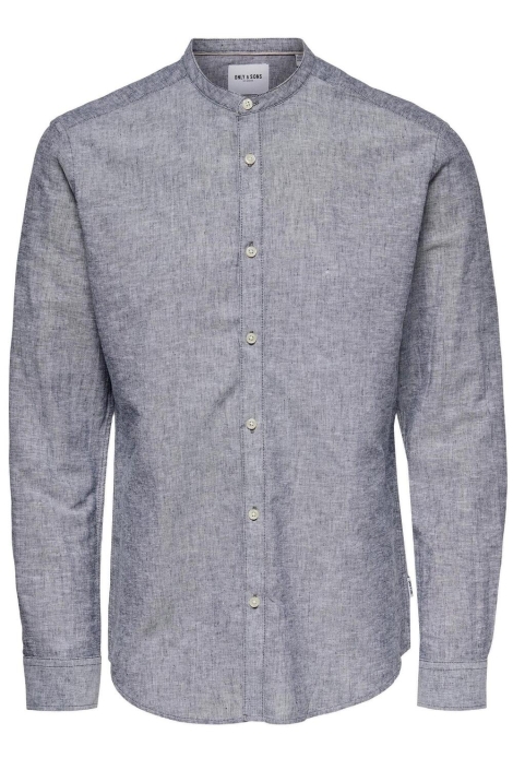 Only & Sons onscaiden ls solid linen mao shirt