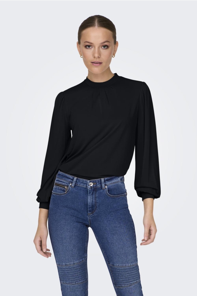 ONLFREE LIFE L/S MODAL HIGHNECK TOP 15303795 Black