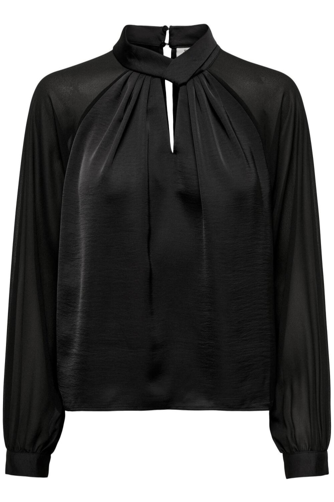 JDYURBA L/S KNOT DETAIL TOP WVN 15308467 Black