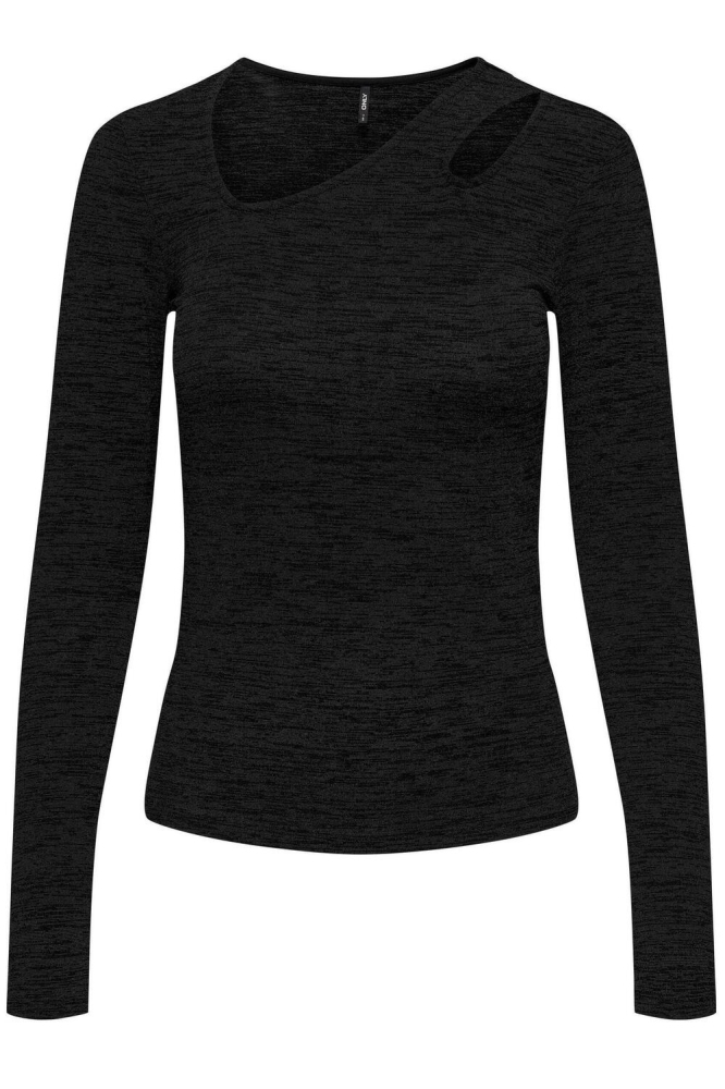 ONLROMA L/S SHINE CUT-OUT TOP JRS 15311748 Black/Black glit