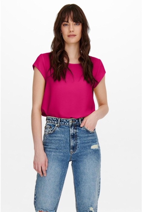 onlvic s/s solid top noos ptm t-shirt only 15142784 cerise