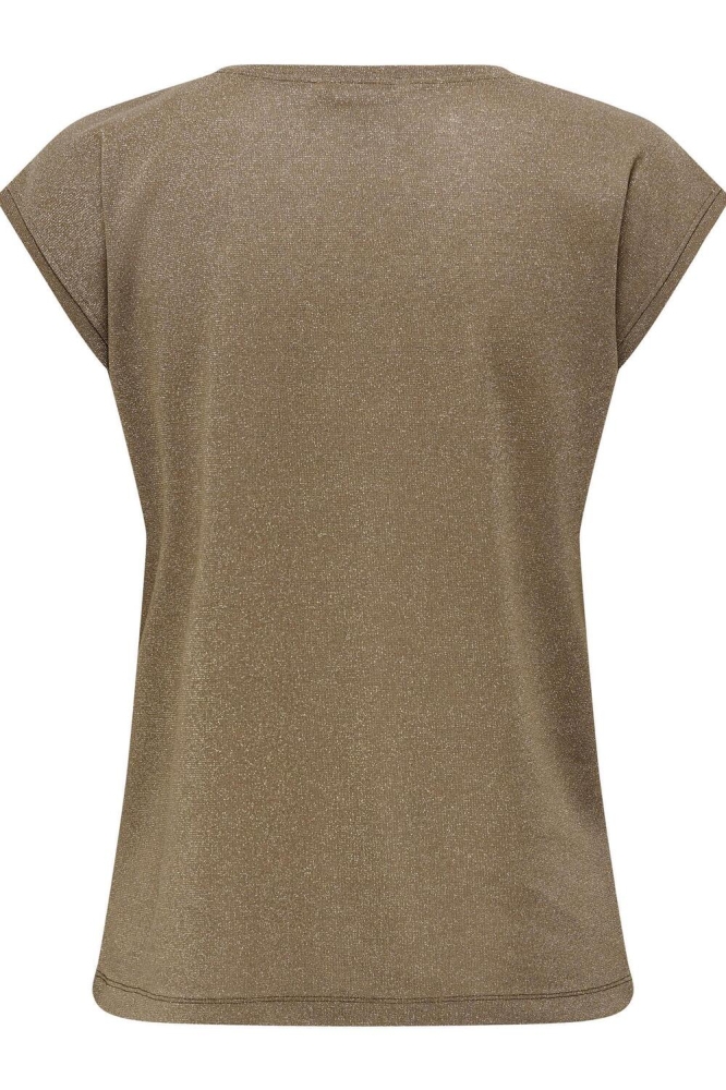 ONLSILVERY S/S V NECK LUREX TOP JRS 15136069 FALCON