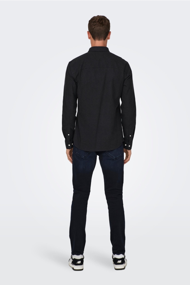 ONSGUDMUND SLIM 1-PKT SOLID SHIRT N 22027307 BLACK