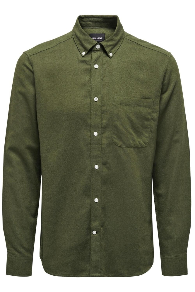 ONSGUDMUND SLIM 1-PKT SOLID SHIRT N 22027307 FOREST NIGHT