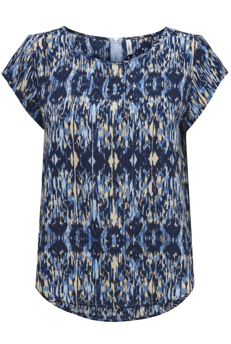 onlvic s/s noos ptm reb 15161116 t-shirt top only aop forever blue/ethnic