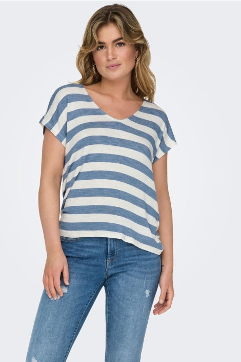 Only onllira life s/s v-neck top jrs noo