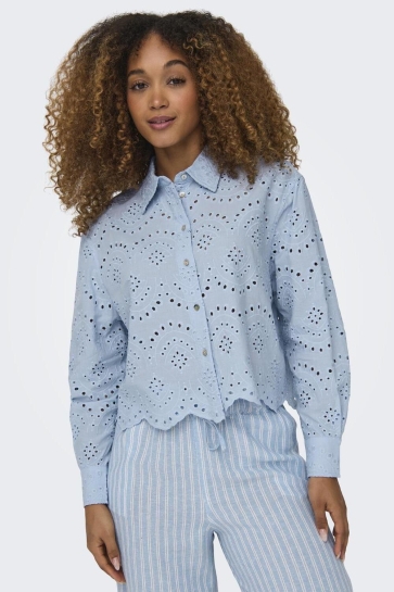 Only Blouse ONLVALAIS L/S SHIRT WVN NOOS 15269568 CASHMERE BLUE