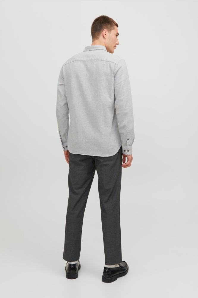 JJECLASSIC MELANGE SHIRT LS SN 12235974 Light Grey Melange