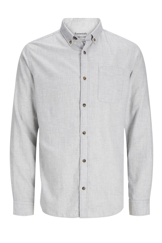 JJECLASSIC MELANGE SHIRT LS SN 12235974 Light Grey Melange