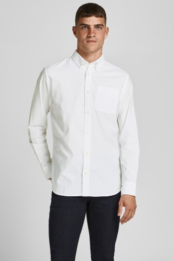 Jack & Jones Overhemd JPRBROOK OXFORD SHIRT L/S NOOS 12192150 White