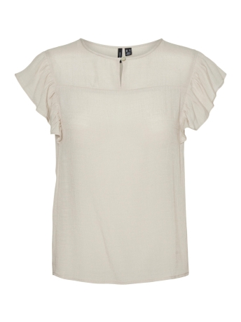 Vero Moda Top VMKATJA SL FRILL TOP WVN 10306661 SILVER LINING