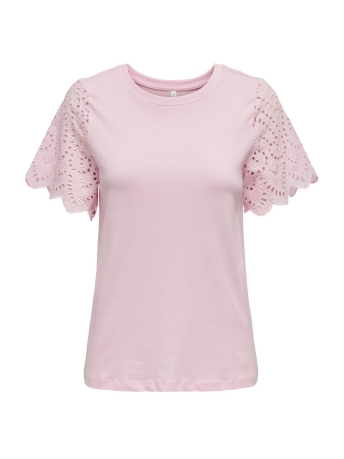Only T-shirt ONLEBBA LIFE S/S LACE TOP JRS 15324887 Pirouette