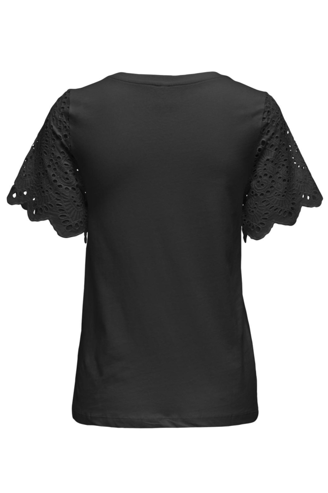 ONLEBBA LIFE S/S LACE TOP JRS 15324887 Black