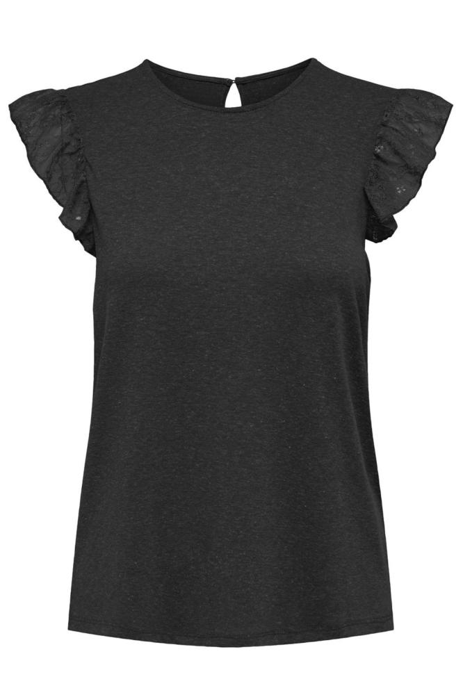 ONLAUGUSTA LIFE S/S MIX TOP JRS 15287625 BLACK