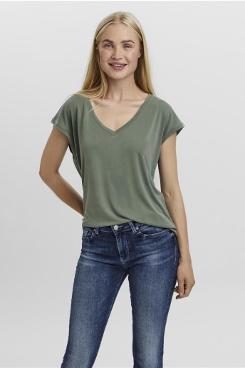 Vero Moda T-shirt VMFILLI SS V-NECK TEE GA NOOS 10247666 Laurel Wreath