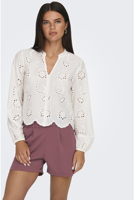 Jacqueline de Yong jdyditte l/s embroderie short shirt