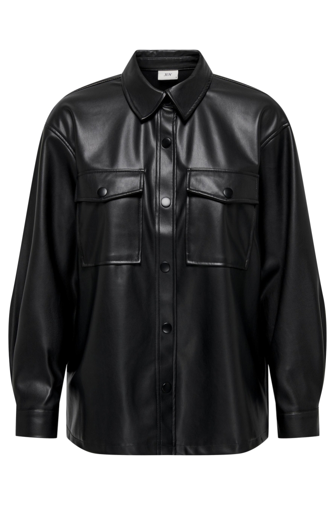 JDYALAIA L/S FAUX LEATHER SHIRT PNT 15328308 BLACK