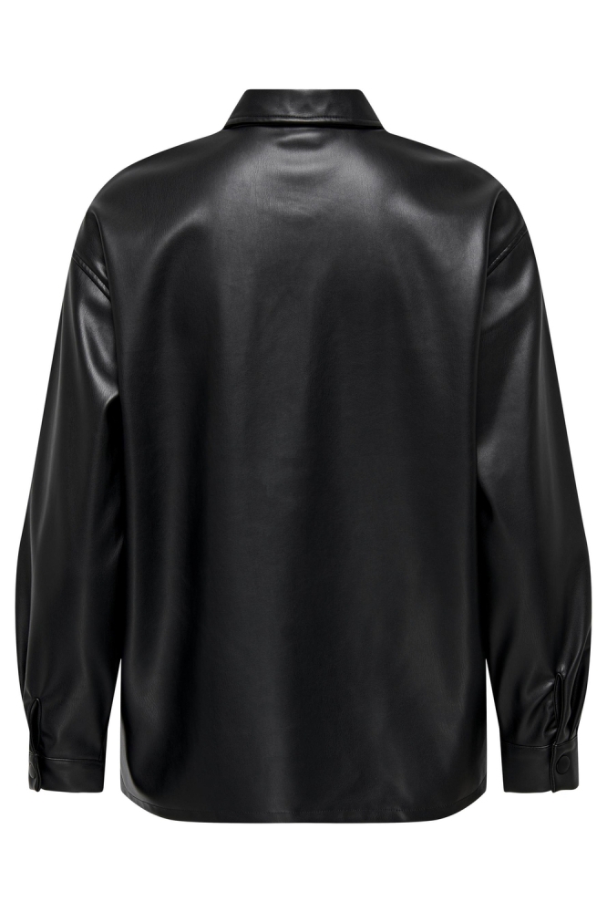 JDYALAIA L/S FAUX LEATHER SHIRT PNT 15328308 BLACK