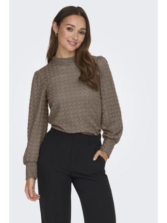 Jacqueline de Yong Blouse JDYAVERY L/S LACE TOP JRS NOOS 15268408 WALNUT