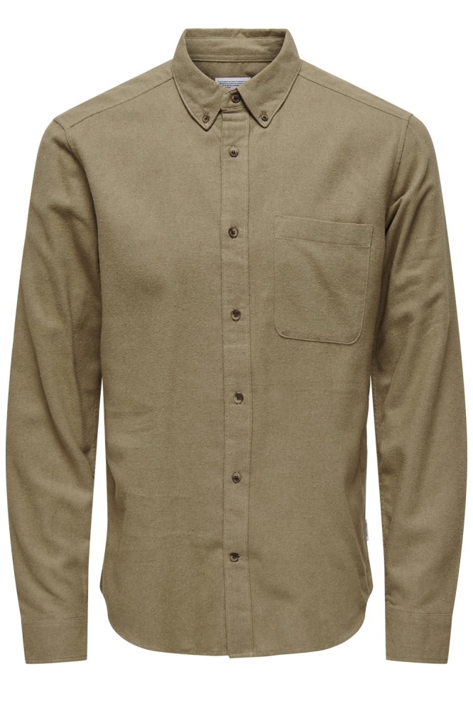 ONSGUDMUND SLIM 1-PKT SOLID SHIRT N 22027307 Chinchilla