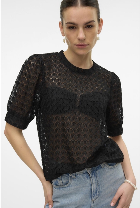 Vero Moda vmbecca lace ss o-neck top jrs ga n