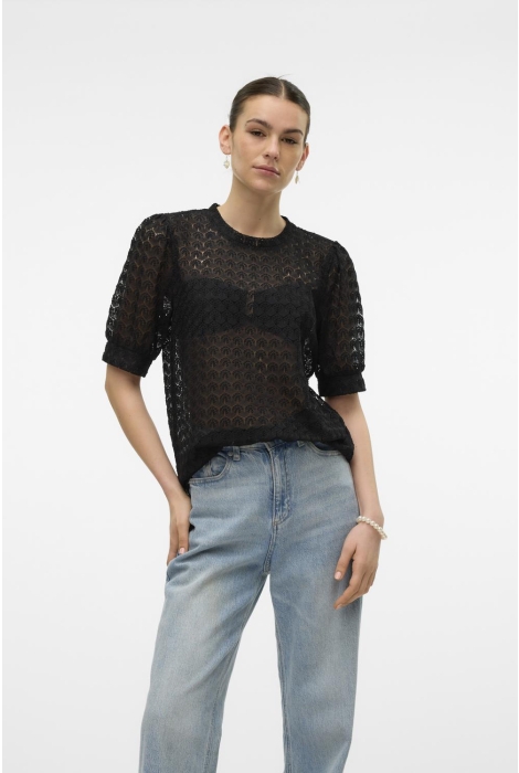 Vero Moda vmbecca lace ss o-neck top jrs ga n