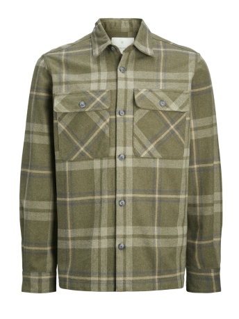 Jack & Jones Overhemd JPRRAYMOND MELANGE CHECK LS OVERSHI 12263647 OVERLAND TREK/ COMFORT