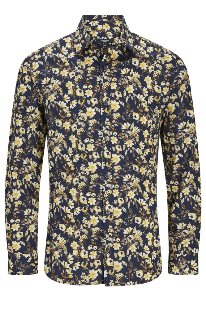 JPRBLAMONACO PRINT SHIRT L/S 12233039 MINERAL YELLOW/SLIM