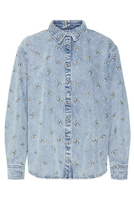 Vero Moda vmophelia ls long emb denim shirt