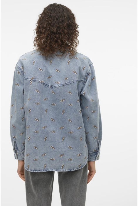 Vero Moda vmophelia ls long emb denim shirt