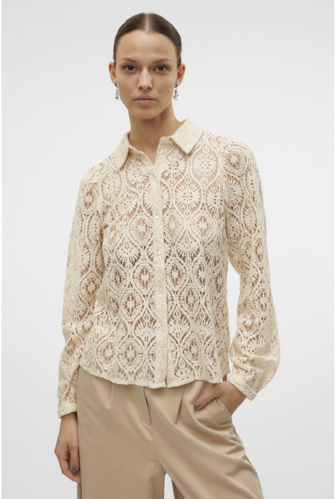 Vero Moda vmobena l/s lace shirt wvn btq