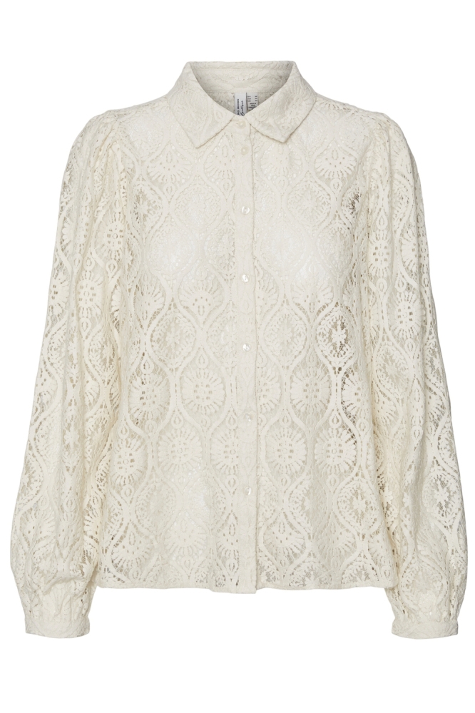 VMOBENA L/S LACE SHIRT WVN BTQ 10316280 BIRCH