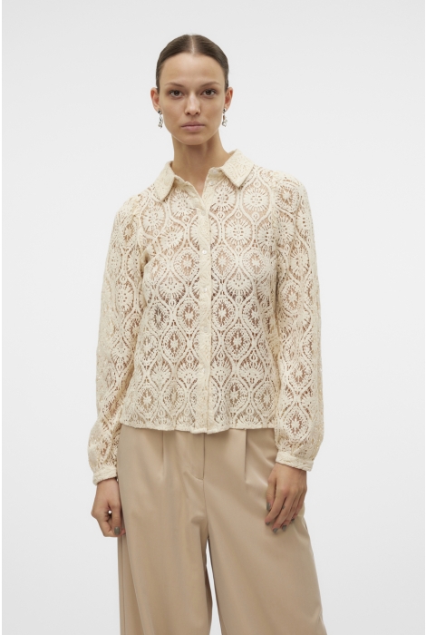 Vero Moda vmobena l/s lace shirt wvn btq