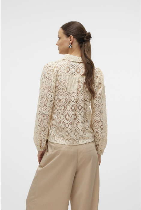 Vero Moda vmobena l/s lace shirt wvn btq