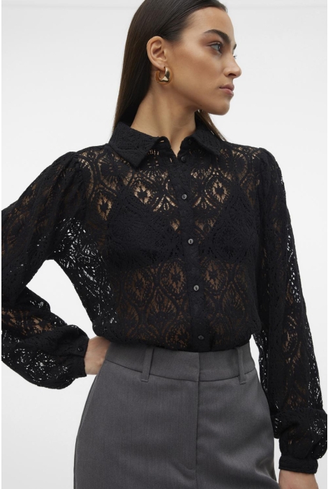 Vero Moda vmobena l/s lace shirt wvn btq