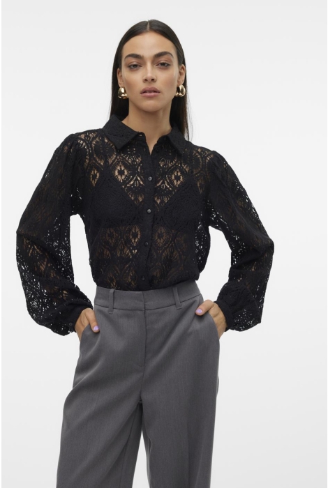 Vero Moda vmobena l/s lace shirt wvn btq