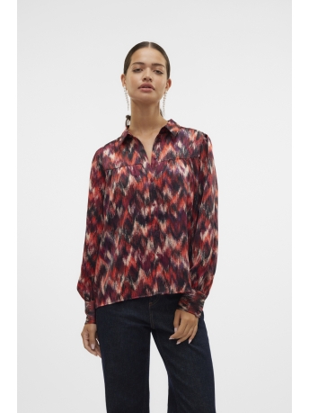 Vero Moda Blouse VMOLYMPIA L/S SHIRT WVN BTQ GA 10316692 PLUM PERFECT