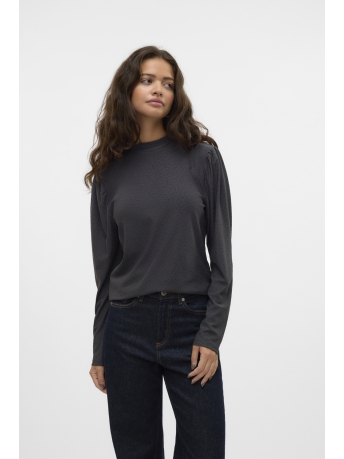 Vero Moda T-shirt VMPAULINE LS TOP GA JRS BF 10315660 ASPHALT