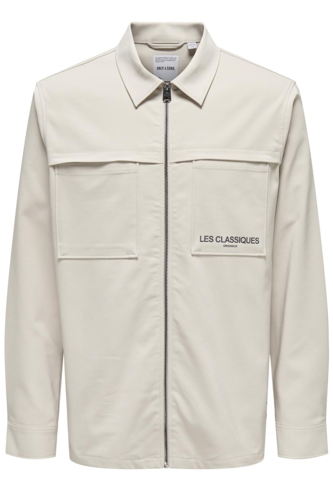 ONSLES CLASSIQUES OVERSHIRT LS SHIR 22030840 SILVER LINING