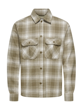 Only & Sons Overhemd ONSCEDRIC LIFE CHECK OVERSHIRT NOOS 22030843 FALLEN ROCK