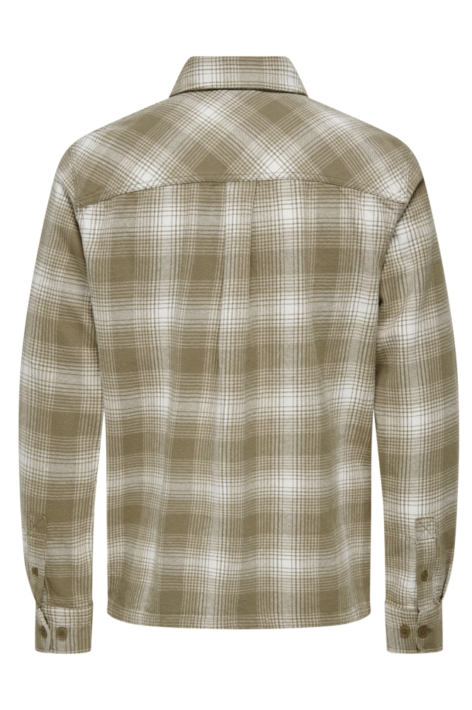 ONSCEDRIC LIFE CHECK OVERSHIRT NOOS 22030843 FALLEN ROCK