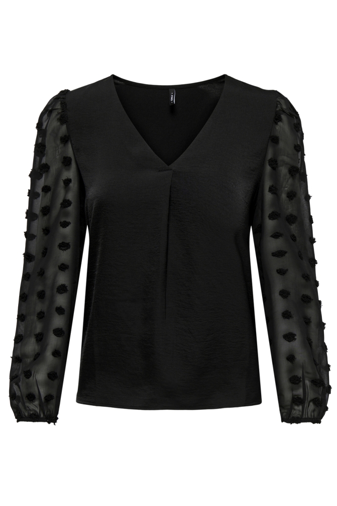 ONLEMERY LIFE L/S MIX TOP BOX JRS 15330738 BLACK