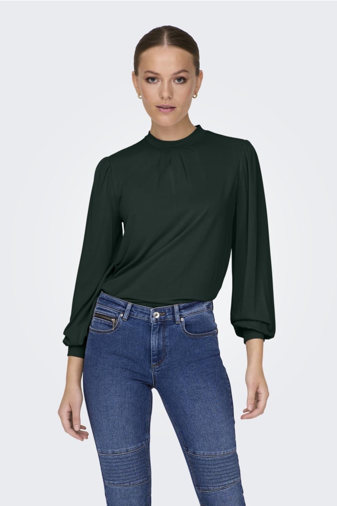 ONLFREE LIFE L/S MODAL HIGHNECK TOP 15303795 Scarab