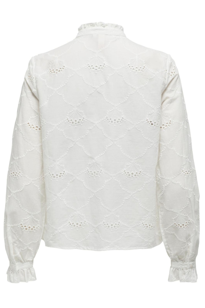 ONLNEW VANESSA LIFE LS EMB SHIRT WV 15328875 Cloud Dancer