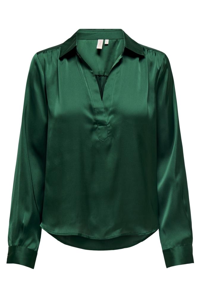 ONLZORA LS V-NECK COLLAR TOP WVN 15303375 EVERGREEN