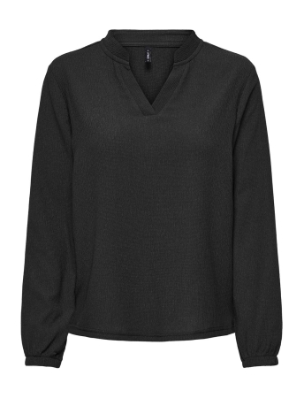 Only Blouse ONLNANCY L/S TOP BOX JRS 15330786 BLACK